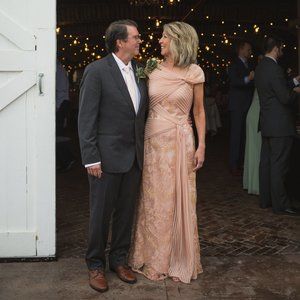 Tadashi Shoji Anise Draped Pintuck Gown in Blush